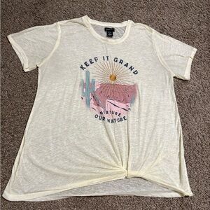 JOI & I Desert Cactus Graphic T Shirt Keep It Grand Nurture Our Nature Size L